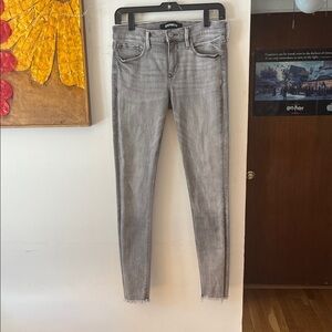 Express Light Gray Women's Skinny Jeans